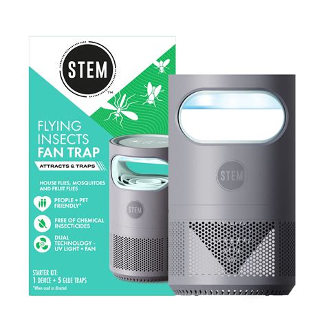 STEM Flying Insect Fan Trap for Indoor Bug Control, Plug-In Fan with UV ...