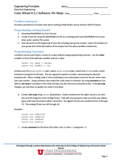 Fillable Online Engineering Principles Name Electrical Engineering ...