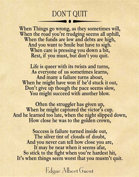 Buy WallBuddy Don't Quit Poem Don't Quit Motivational Poem Inspiring ...