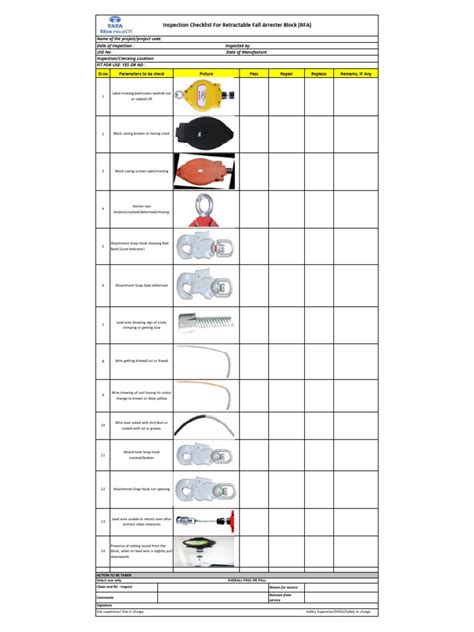 Image result for Fall Teck Fall Restraint Inspection