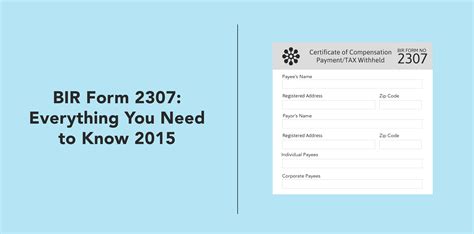 What is the BIR Form 2307?