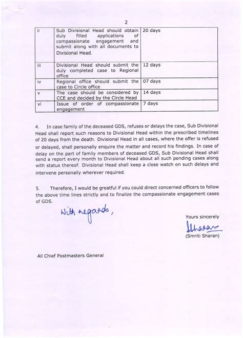 Finalizing the Compassionate Engagement within the period of 2 months ...