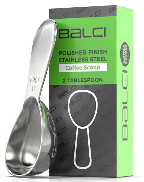 BALCI- Stainless Steel Coffee Scoop (2 Tablespoon Scoop) EXACT ...