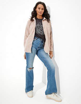 AE Oversized Corduroy Button-Up Shirt