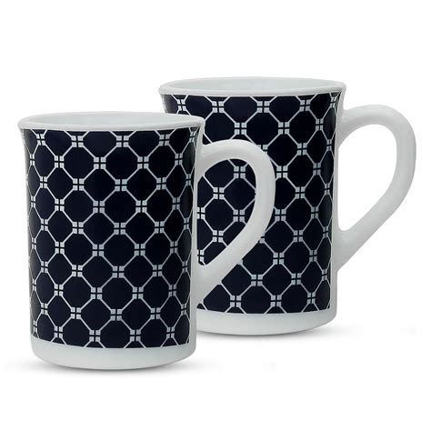 Buy Larah by BOROSIL Kazak Blue Opalware Mug | Set of 2 Pcs Tea/Coffee ...