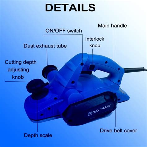 Buy Electric Power planer with Dust Collection Bag Blade Depth ...