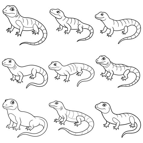 Monitor lizard coloring page | Premium AI-generated vector