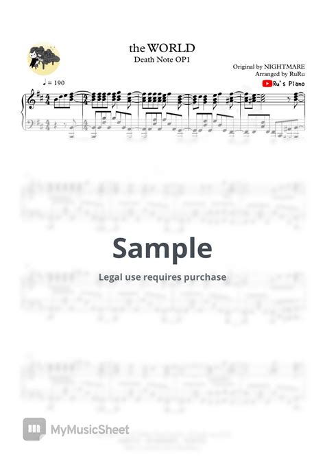 Image result for Death Note Intro Sheet Music