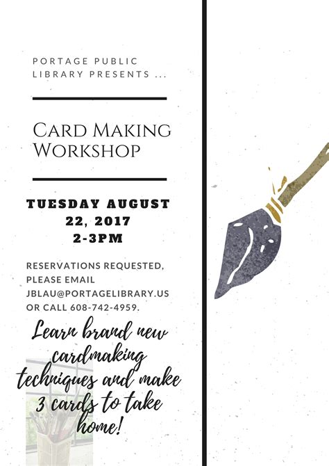 Card Making Workshop | Portage Public Library
