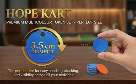 Buy HOPE KART Plastic Number Token Coins with Hole for Shop with Out ...