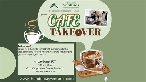 Cafe Takeover, Club Cappuccino, Thunder Bay, 20 June 2025 | AllEvents