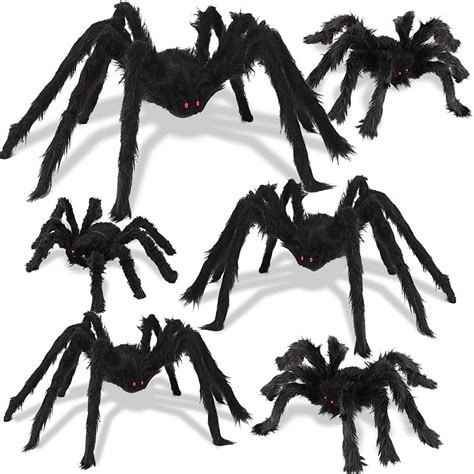 Halloween Spider Decorations, 6 Pack Giant Spider Outdoor Decorations ...