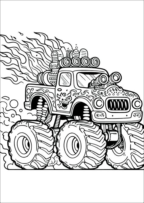 Car With Flames Coloring Pages Chevrolet Colouring Pages For Kids