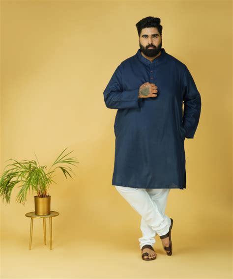 Navy Blue Straight Cotton Kurta Set – Unstandard clothing