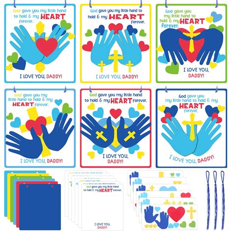 30 Sets Fathers Day Handprint Craft Kit For Kids Fathers | Desertcart INDIA
