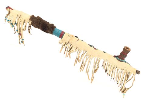 Lot - NATIVE AMERICAN WOOD CARVED CEREMONIAL PEACE PIPE