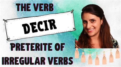 Decir Conjugation In Spanish at Barbara Eley blog