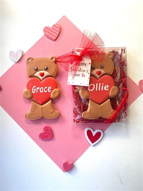 Personalized 3 Pc Build A Bear Valentine's Day Cookie Gift Box, Kids ...