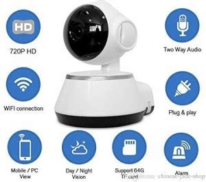 Bzrqx WiFi CCTV 1080P Wireless PTZ Camera 360° Live View TwoWay Audio ...