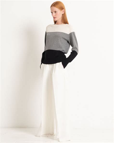 Colour Block Cashmere Sweatshirt – Baker Miller Pink