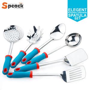 SPEACK 6-Piece Stainless Steel Cooking Spoon Set - Heat Resistant ...