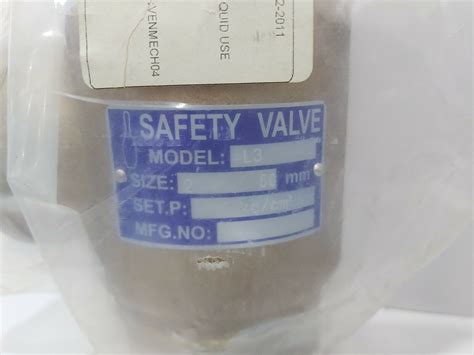 Arita Safety Valve L3 Size-2" 10kgf/cm2 – S N Marine