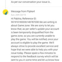 [Resolved] Flipkart — flipkart game zone for my account blocked