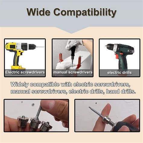 Buy 5PCS Magnetic Positioning Screwdriver Bits, 1/4 inch Woodworking ...