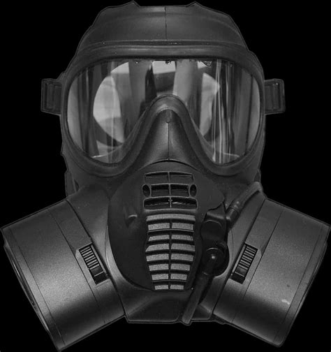 Download Black Gas Mask Profile | Wallpapers.com