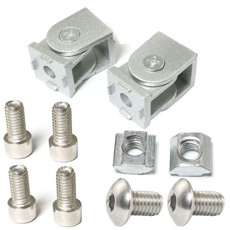 PZRT 2 Sets 2020 Series Aluminum Extrusion Profile Die-Cast Zinc Alloy ...