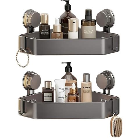 Brayden Studio 2 Packs Corner Shower Caddy Suction Cup, No Drilling ...