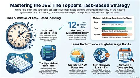 JEE Topper Timetable: Minute-by-Minute Daily Schedule (2027)