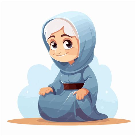 Premium Vector | Arabic race grandmother depicted in vector art