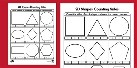Count Shapes Worksheet 的图像结果