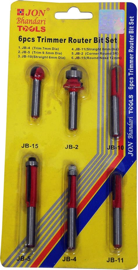 Bosch Router Bit Set, Straight Bits 8 mm Shank, With Euro Hole, DIN EN ...