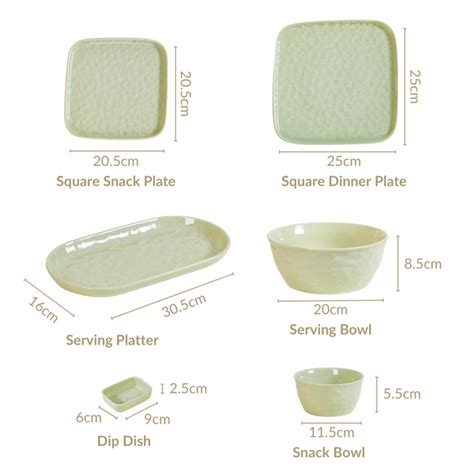 Sage Green Textured 27-Piece Dinner Set For 6 Online - Premium Dinner ...
