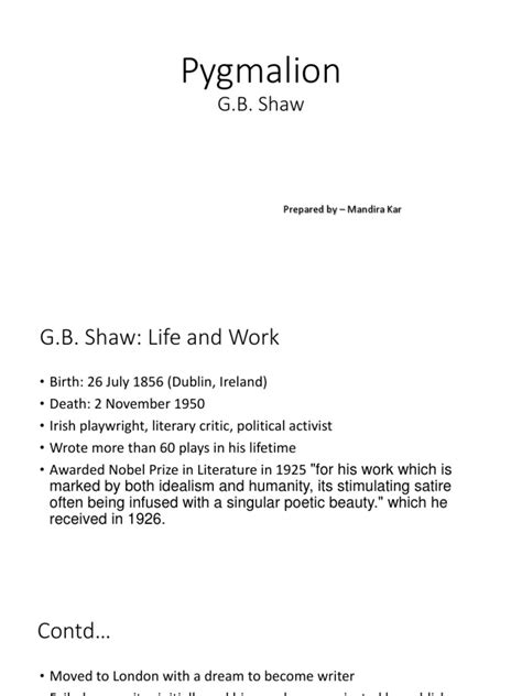 Pygmalion Summary 的图像结果