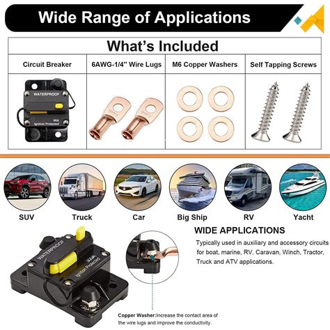 Buy 150 AMP Car Circuit Breaker 12V,12V-48V 150A Car Audio Inline ...