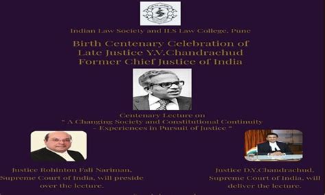 ILS To Organize Late Justice YV Chandrachud's Birth Centenary Oration.