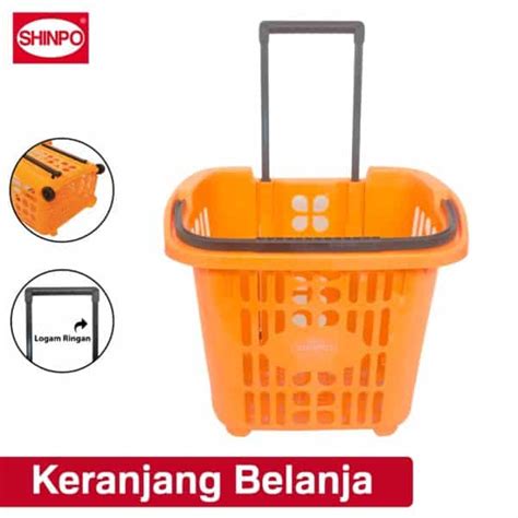 Keranjang Belanja Plastik Tarik & Jinjing Beroda SHINPO FLAMINGO SIP ...