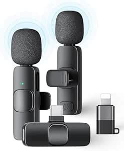coku CK-K9 Dual Wireless Lavalier Microphone, Bluetooth Collar Mic for ...
