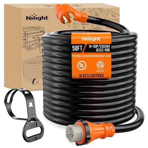 Snapklik.com : 50 Amp 50FT Generator Extension Cord 250V Heavy Duty 6/3 ...