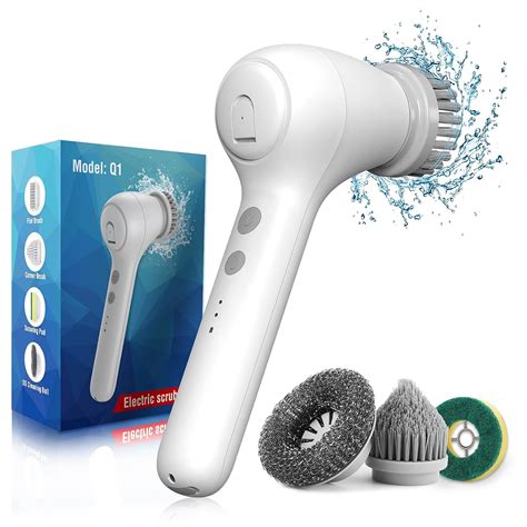 Electric Spin Scrubber,HOTOIQ Cordless Power Scrubber Cleaning Brush ...