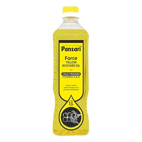 Pansari Force Yellow Mustard Oil - Premium Cold-Pressed First-Press ...