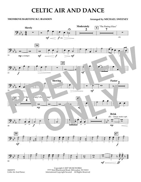 Celtic Air and Dance - Trombone by Michael Sweeney Sheet Music for ...
