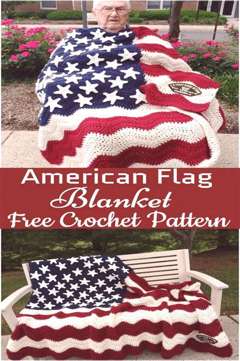 american flag blanket crochet pattern