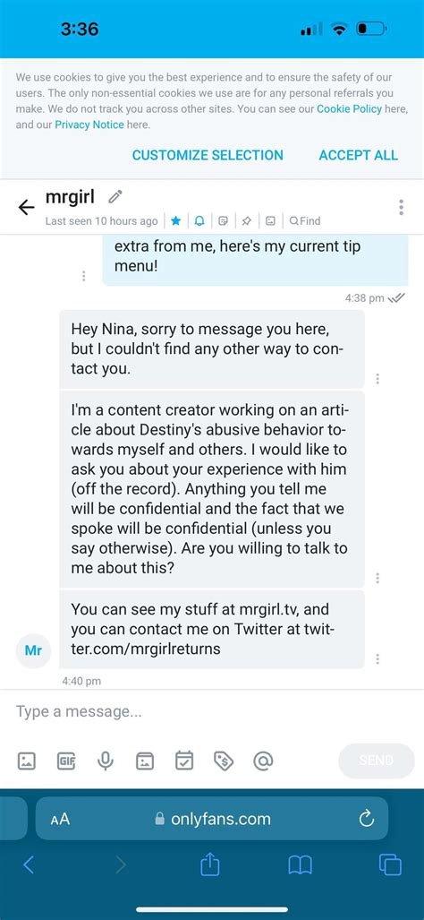 mrgirl has now signed up on OnlyFans to contact abuse victims : r/mrgirlreturns