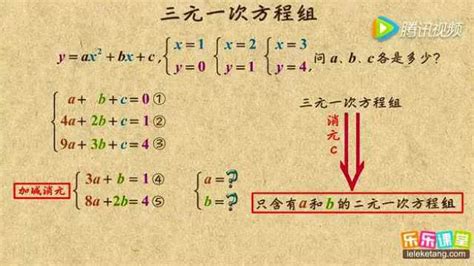 初一数学：三元一次方程组的解法