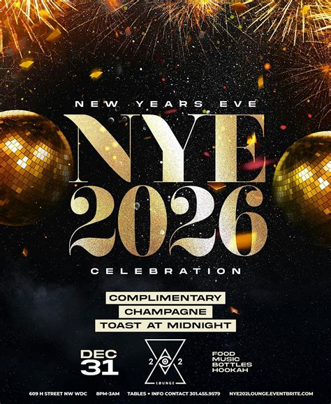 New years @ 202 Lounge 2026 at 609 H St NW, Washington on 31st December ...