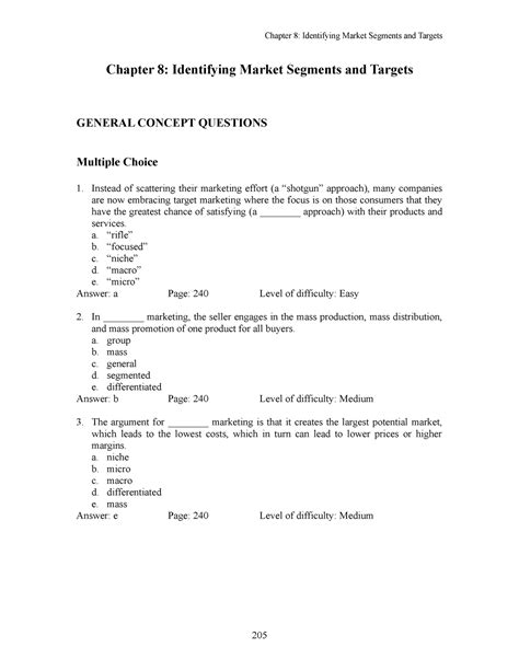 test bank marketing 207103738-Kotler 09-Tif - Chapter 8: Identifying ...